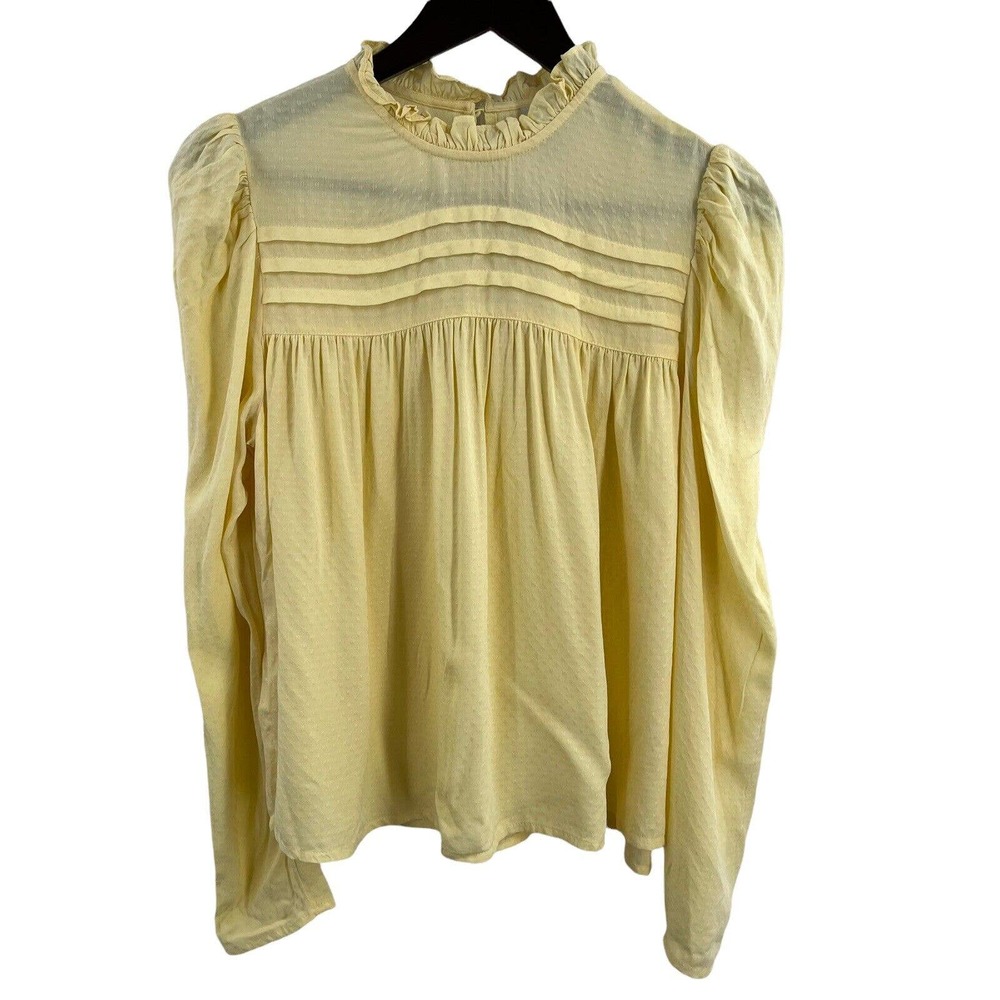 Butter Yellow Puff Sleeve Blouse Size XS New With Tags A New Day